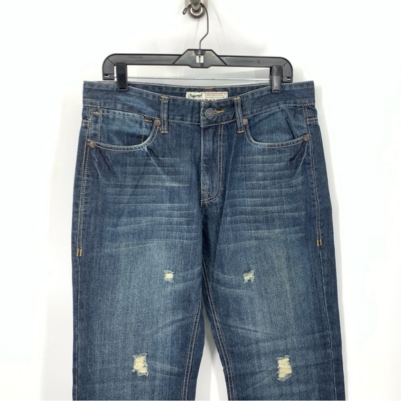 Vintage Y2K Men Jeans Revolve Size 32 x 32 Pants Dark Wash Distressed Cotton - Picture 2 of 8